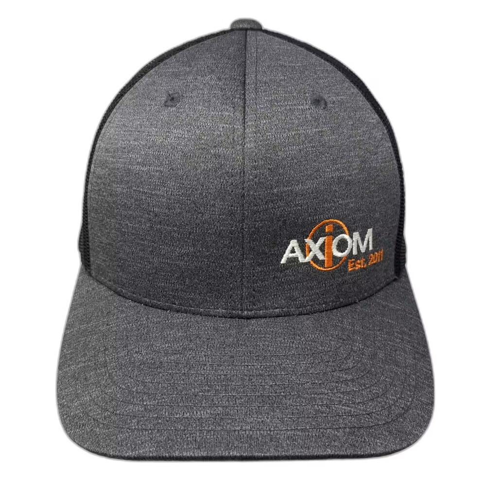 Team 365 Trucker Hat Gray Black One Size Axiom Est 2011 Embroidered Snapback